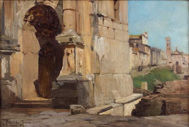 The Roman Forum and the Arch of Triumph by Septimius Severus, 1883 - Albert Maignan