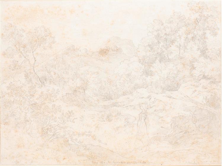 Serpentara with a view of Civitella, 23 August 1824, 1824 - Heinrich Reinhold