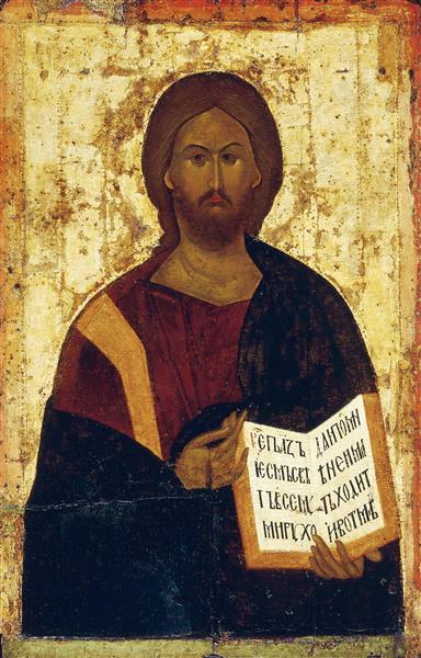 Vysotsky chin. Christ Pantocrator, 1387 - 1395 - Orthodox Icons