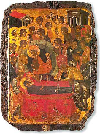 Dormition, c.1350 - Orthodox Icons