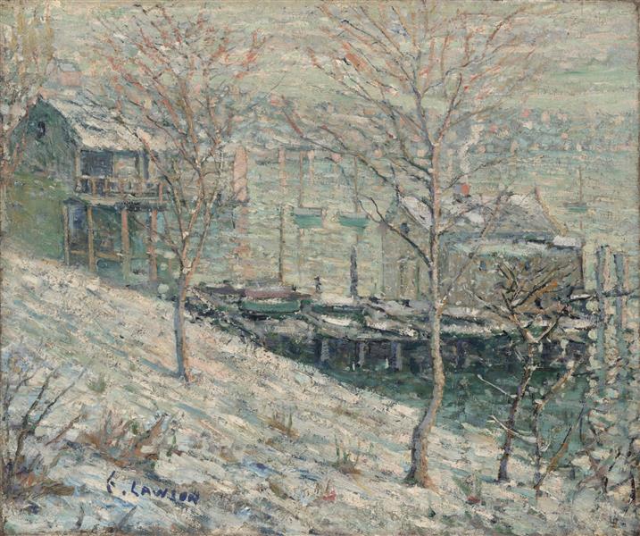 Harlem River Winter Scene, c.1910 - Эрнест Лоусон