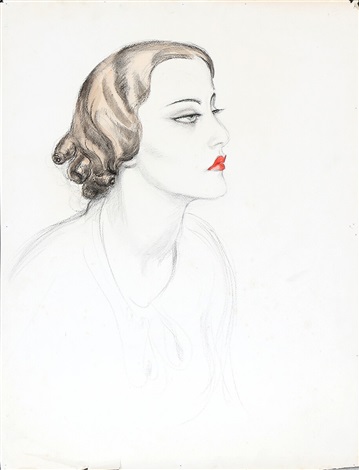 Woman with Green Eyes and Red Lips - Gerda Wegener