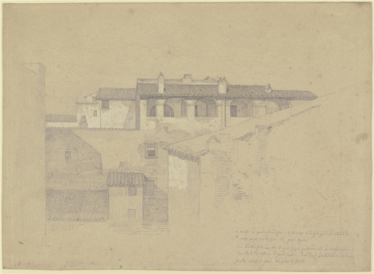 View Over The Roofs Of Italian Houses - Heinrich Reinhold