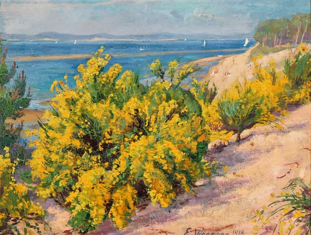 Coastal View from France, 1918 - Лили Эльбе