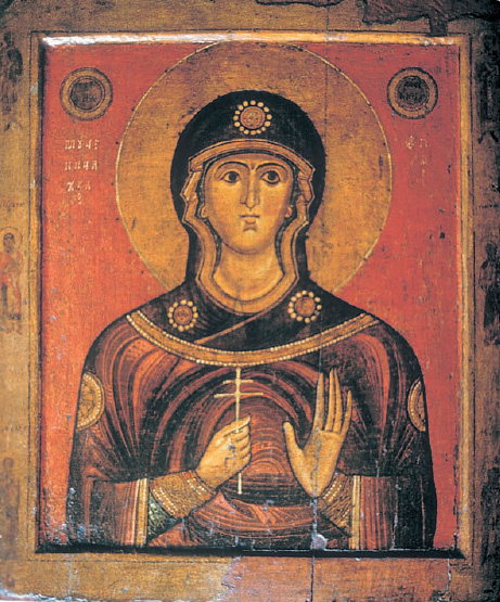 The Icon of Saint Juliana (back side of 'Our Lady of the Sign from Zverin Monastery'), c.1200 - c.1250 - Orthodox Icons