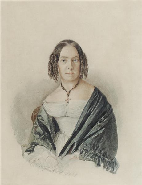 Portrait of a lady, 1838 - Рудольф фон Альт
