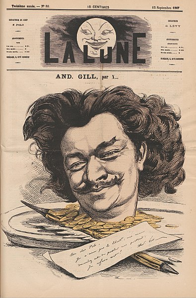 Self-Caricature of André Gill, 1867 - Андре Жилль