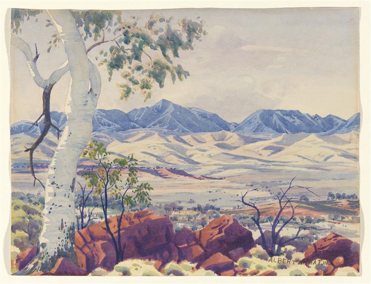 Mount Giles, MacDonnell Ranges, Central Australia, c.1945 - 1958 - Альберт Наматжира