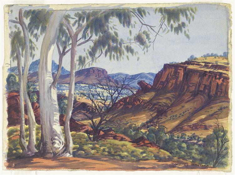 Untitled Landscape (Ntaria), 1956 - Albert Namatjira