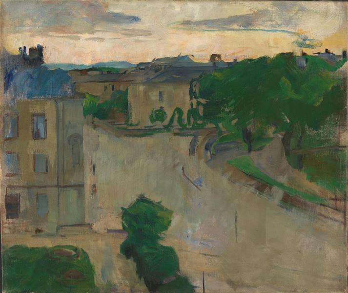 View from My Balcony, Hansteensgate 2, 1915 - Гарриет Баккер