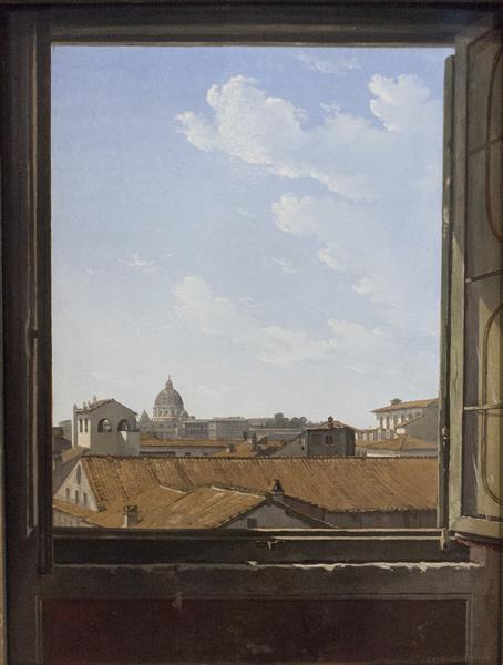 View of Rome from the window, 1809 - Hendrik Voogd