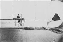 Santos Dumont in a test aircraft - Felix Nadar