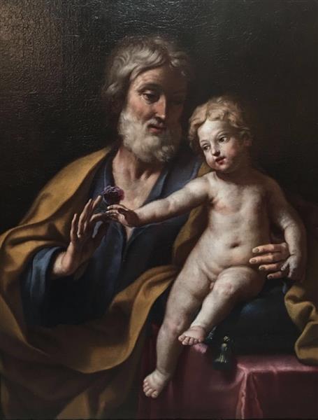 St. Joseph with the Infant Jesus, c.1662 - Элизабетта Сирани