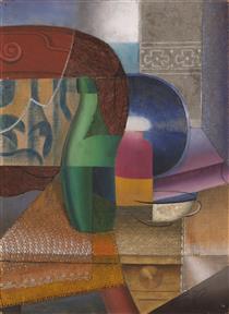 Still Life with Bottle and Cup - Marthe Donas
