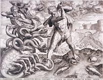 Hercules Killing the Lernean Hydra - Cornelis Cort