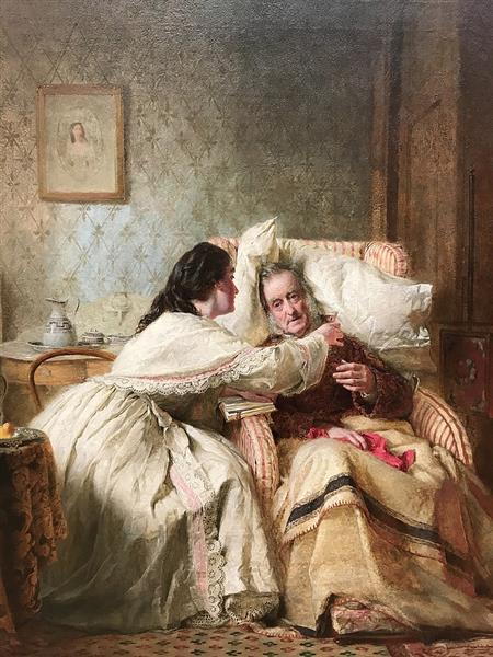Woman's mission, comfort of old age, 1862 - George Elgar Hicks