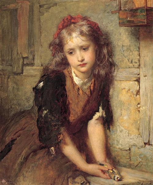 The dead goldfinch ("All that was left to love"), 1878 - George Elgar Hicks