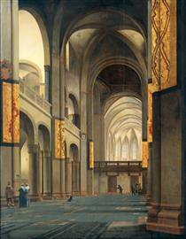 The Nave and Choir of the Mariakerk in Utrecht, Seen from the West - Питер Янс Санредам