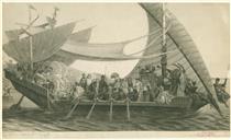 Mark Antony and Cleopatra aboard an Egyptian barge (print reproduction) - Анрі-П'єр Піку