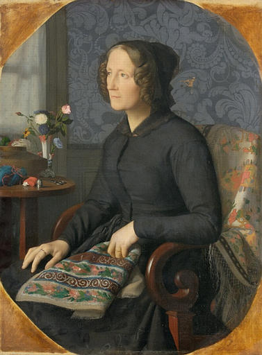 Portrait of Mrs. Henri-Jean-Pierre Picou, Mother of the Artist, 1846 - Henri-Pierre Picou