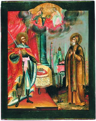 St. Prince Alexander Nevsky And Daniel of Moscow, c.1800 - Orthodox Icons