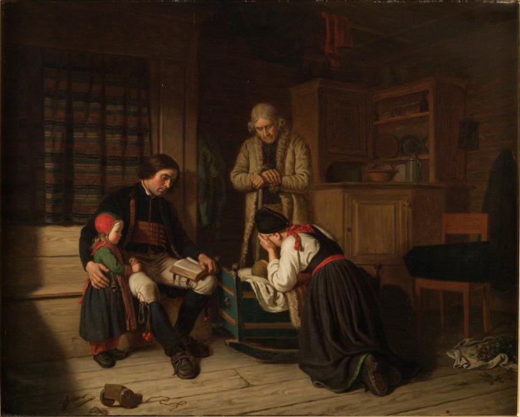 The last bed of The Little One, 1858 - Амалія Ліндгрен
