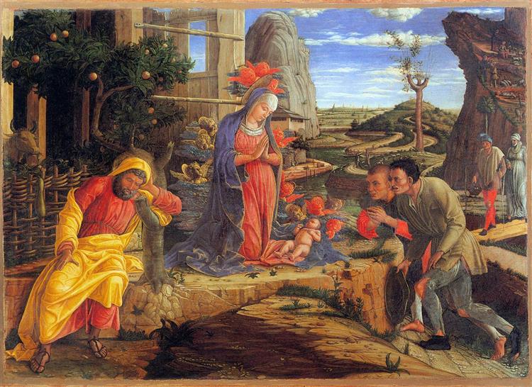 Adoração dos Pastores, 1456 - Andrea Mantegna