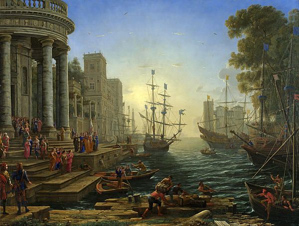 Seaport with the Embarkation of St. Ursula, 1641 - Claudio de Lorena