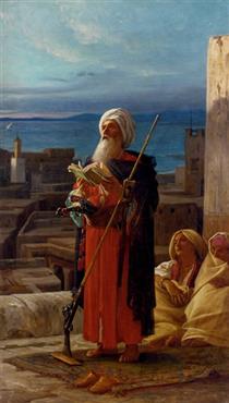 Evening Prayer in Tangiers - Jean-Jules-Antoine Lecomte du Nouÿ