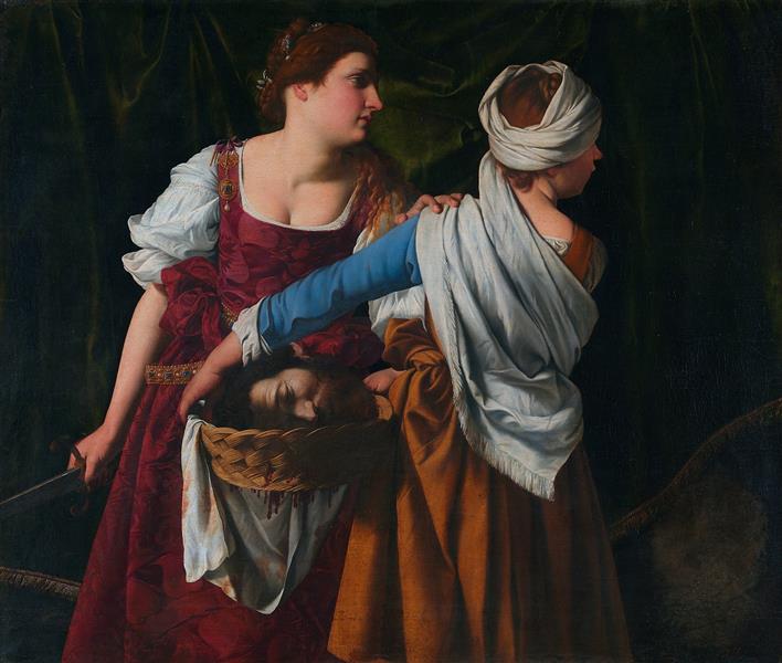 Judith and her maidservant with the head of Holofernes, c.1608 - 奥拉齐奥·真蒂莱斯基