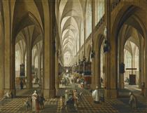 View of the Interior of Antwerp Cathedral - Pieter Neefs I