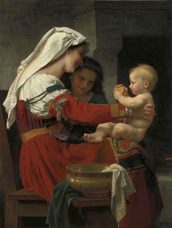 Maternal Admiration - The Bath, 1869 - William-Adolphe Bouguereau