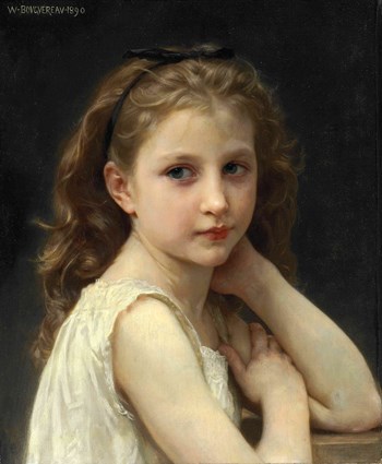 Head of a Young Girl, 1890 - William Bouguereau