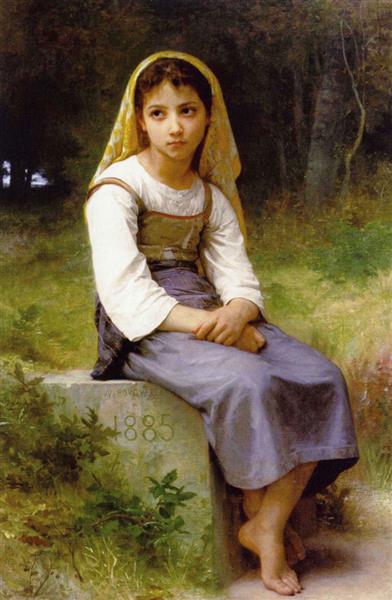 Meditation, 1885 - Вильям Адольф Бугро