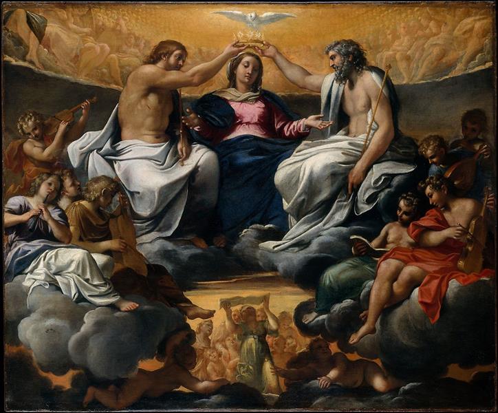 The coronation of the Virgin - Annibale Carracci