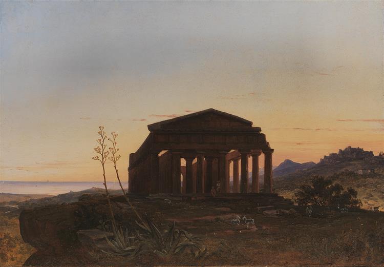 The Temple of Concordia by Girgenti, c.1820 - Franz Ludwig Catel