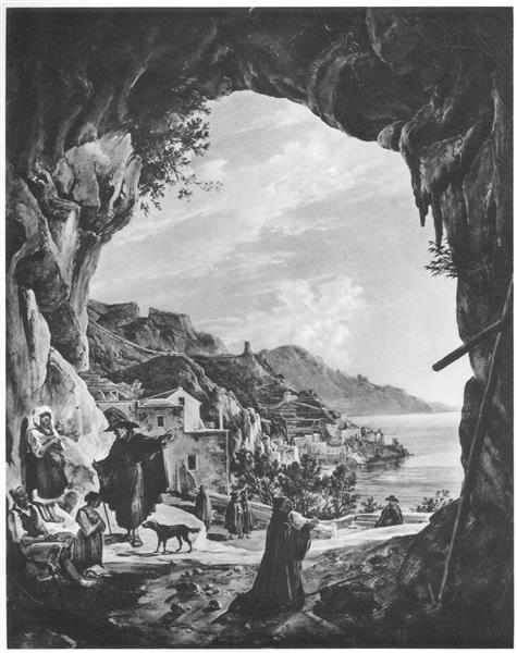 Caves of Amalfi, c.1830 - Франц Людвиг Катель