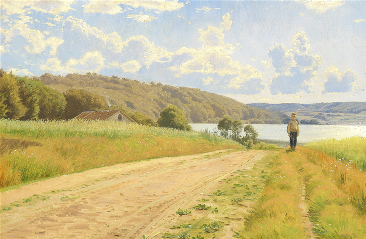 View from the lakes at Silkeborg on a summer day - Ludvig Kabell
