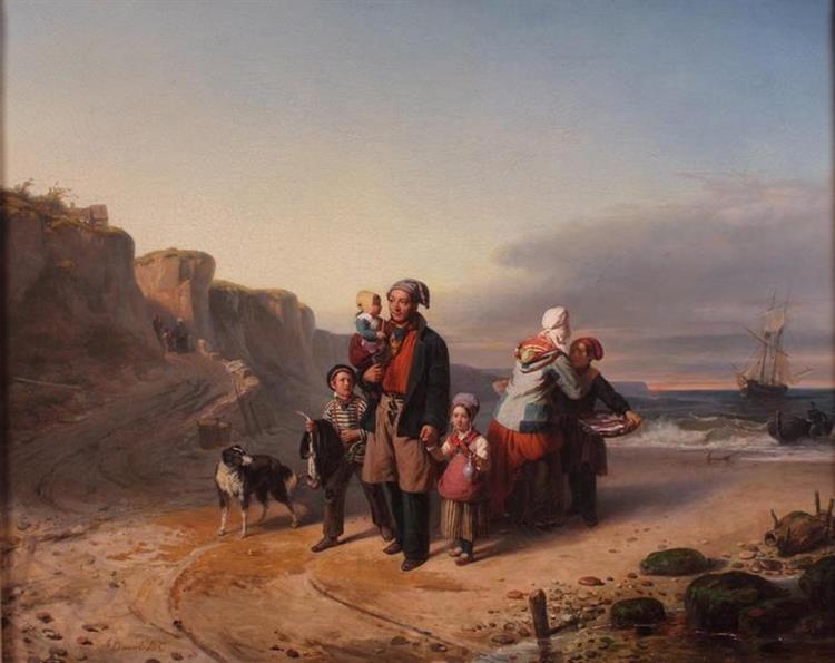 Return from Fishing - Pierre Duval Le Camus