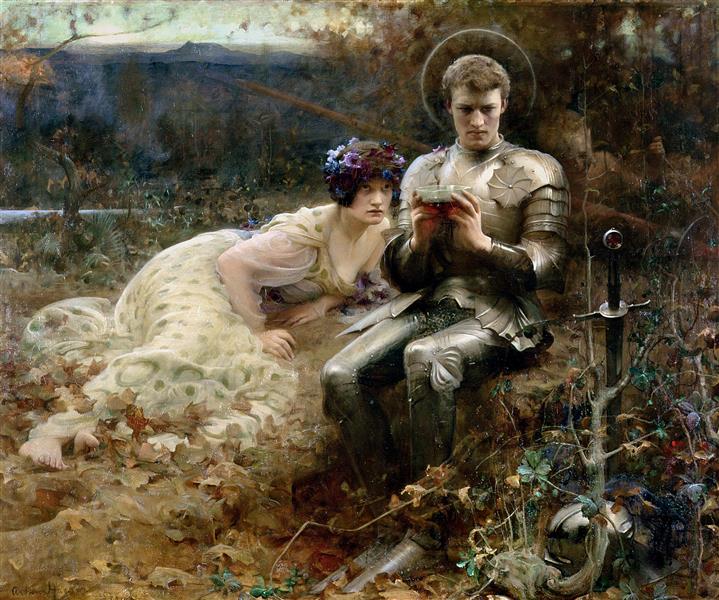 Temptation of Sir Percival, 1894 - Артур Гакер