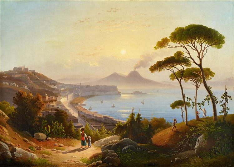 View of the Gulf of Naples, 1830 - August Ahlborn