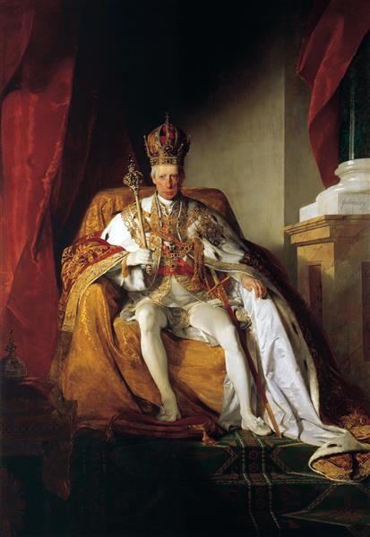 Emperor Francis I of Austria (1768-1835) wearing the Austrians imperial robes, 1832 - Friedrich von Amerling