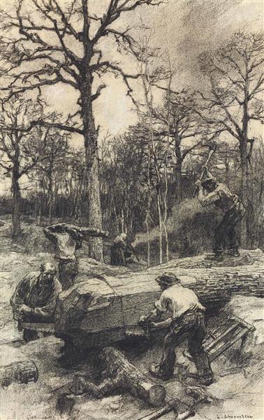 Lumberjacks (December 1884), 1884 - Léon Lhermitte
