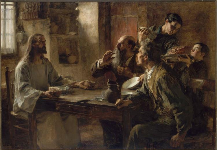Friend of the Humble (Supper at Emmaus), 1892 - Léon Lhermitte