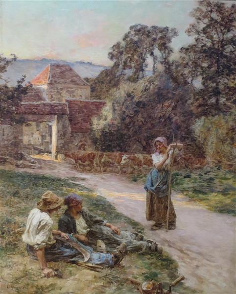 Sundown, Return of the Cattle, 1897 - Léon Lhermitte