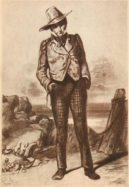 Accountant Danglars in 1815 in Marseille, 1846 - Поль Гаварни