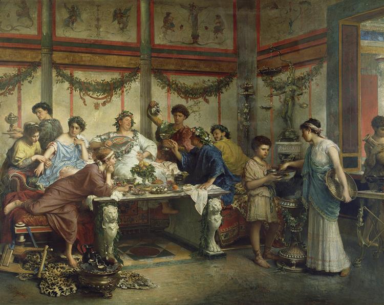 A roman feast, 1875 - Roberto Bompiani