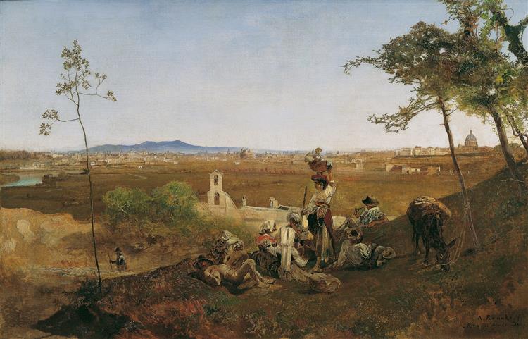 View of Rome from Monte Mario, c.1865 - Anton Romako