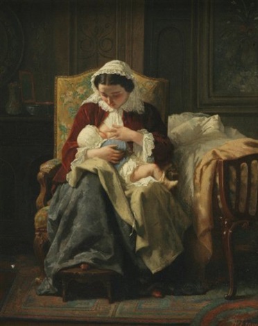 Mother and Child - Jules Trayer