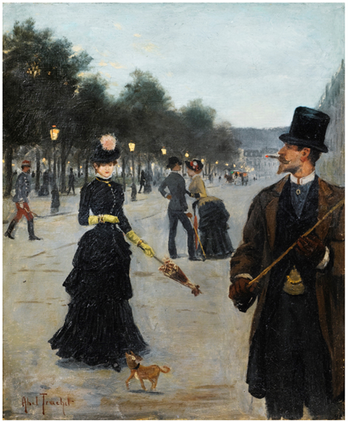 Elegants wandering in Paris - Луи Абель-Трюше